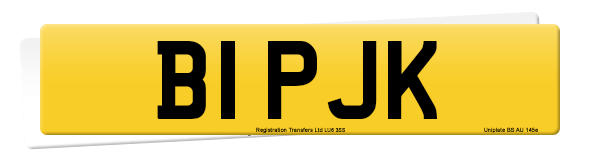 Registration number B1 PJK